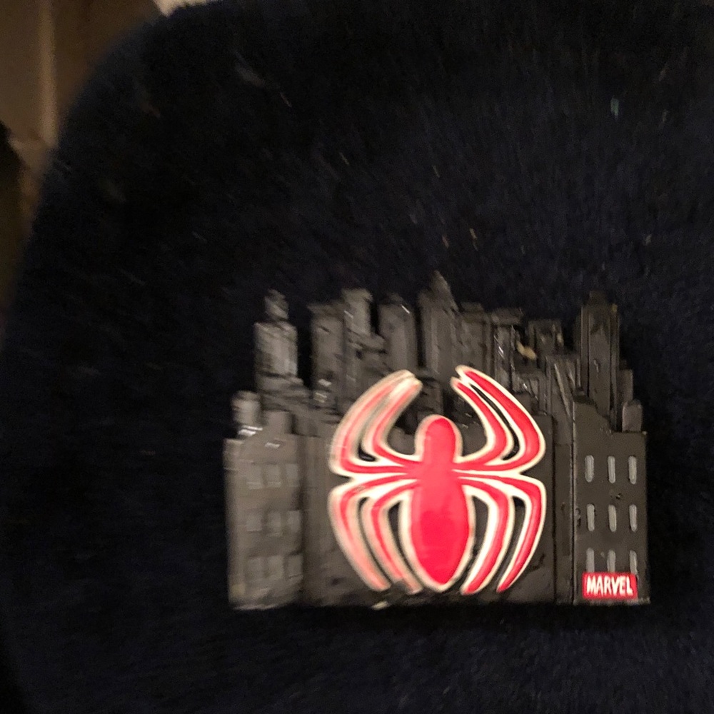 Marvel Black Beanie with Red Spider Emblem